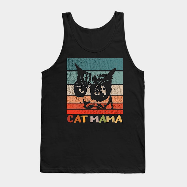 Cat Mama Vintage Tank Top by trendybestgift